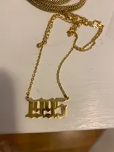 Collar de acero inoxidable con año de nacimiento para mujer, colgante con número de año dorado, joyería, regalo de cumpleaños, 2020