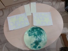 Pegatinas de pared brillantes en la oscuridad, 435 Uds., punto de estrella de Luna luminosa, pegatinas de pared fluorescente, decoración ambiental