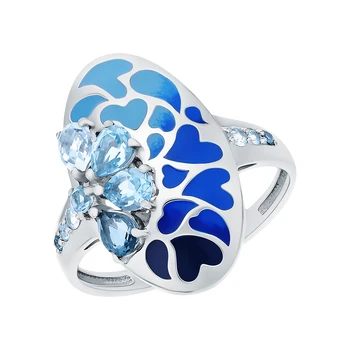 

Silver ring with Topaz sunlight sample 925