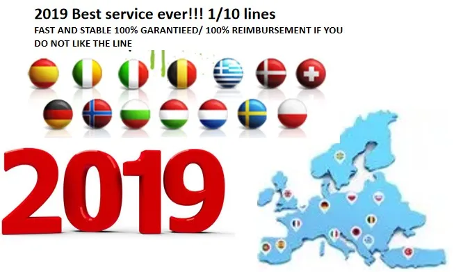 

2019 1 año mejor suscripcion Europa cccams clines España soporte DVB-S2 recceptores satelites españa francia portugal etc.