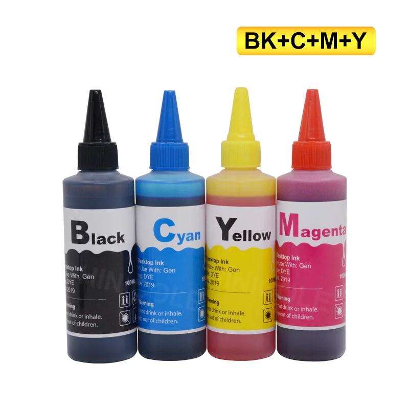 4Color 100 мл набор для наполнения чернил для hp 21 22 301 302 304 121 122 123 650 652 300 140 141 350 351 343 338 XL принтер картридж с чернилами - Цвет: 4Color