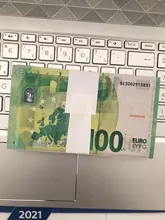 Super mismo billete tamaño Real 100 Uds 10/20/50/100/200/500 Euro Dólar inglés esterlina Clip joyería de la boda no es dinero Real