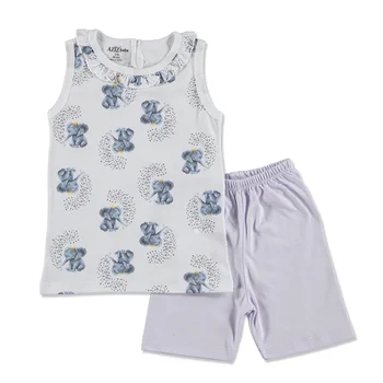 

ebebek Aziz Bebe Summer Baby Girl Elephant Supreme Turtle Neck T-shirt Short 2 pcs Set