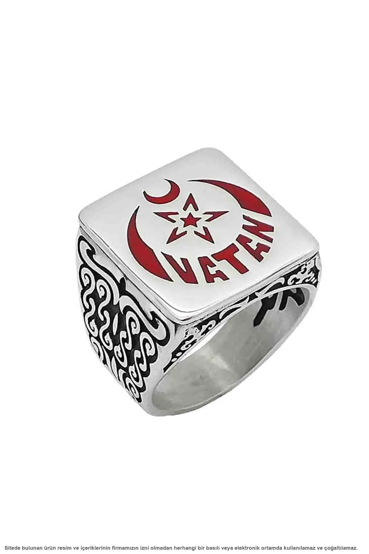 

Silver Homeland Written Ayyildiz Male Ring