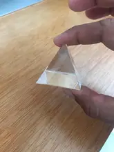 Prisma para arcoíris de vidrio óptico de pirámide de cristal de 40mm de altura Rectangular pirámide poliédrico de popularización de la ciencia estudia estudiante
