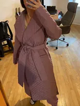 Winter Coat Parkas Long-Jacket Thin Toppies Autumn Womens Plaid Argyle Belt Double-Breasted-Belt