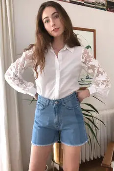 

Trendyol Tulle Sleeves Detailed Shirt TWOSS20GO0315