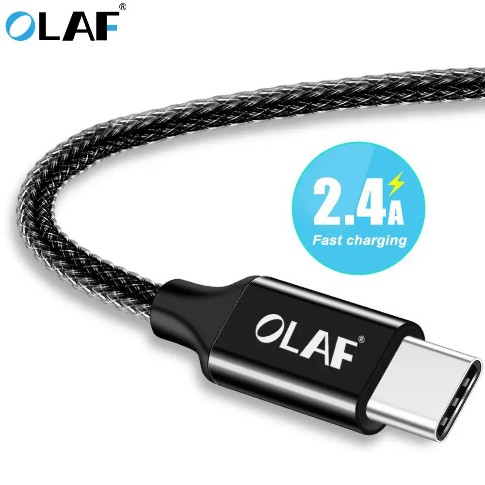 

OLAF 2.4A USB Type C Cable 1m 2m 3m For Huawei P20 Lite Samsung S9 Xiaomi Redmi Note 7 mi 9 Oneplus 6t Fast charging USB C Cable