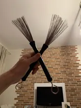 2 uds. De cepillos de tambor retráctiles para tambor de Jazz, accesorios musicales