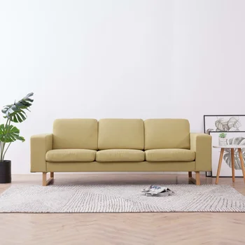 

Sofa 3 seater green fabric sofas