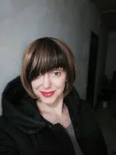 Ombre Bob corto peluca con flequillo recto brasileño pelucas de cabello humano rubio miel cabello humano pelucas completas con Bang cabello Remy