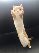 Juguete suave/bonito/de felpa/gato largo/almohada/muñeca de algodón, almohada para dormir, almuerzo, oficina, regalos de cumpleaños para niñas