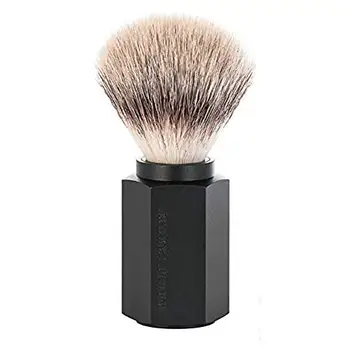 

Mühle Hexagon graphite fiber razor brush "Silver Tip"