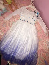 Snow Girls Dress Princess Costume Halloween Carnival Children Dress up Kids Dresses 