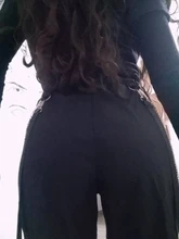 QWEEK-pantalones Cargo Punk de gran tamaño para mujer, ropa de calle gótica, ropa de calle negra con cadena Harajuku Hippie, pantalones de estilo callejero coreano para mujer, Hip Hop