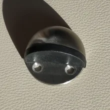 NAIERDI-Tope de puerta de goma de acero inoxidable, soportes de puerta ocultos sin perforación, sin clavos, montado en el suelo, Tope de puerta