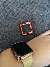 Para carcasa de reloj Apple 44mm 40mm Watch cuero, iWatch 42mm 38mm amortiguador suave TPU Protector apple watch Serie 6 5 4 3 SE Accesorios