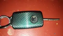 Funda protectora de fibra de carbono para llave de coche, protector de TPU para VW Golf Bora Jetta POLO GOLF Tiguan Passat Skoda Octavia A5 MK6