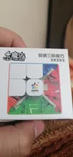 Yuxin-Cubo mágico pequeño 3x3 para niños, Cubo mágico profesional sin pegatinas, Cubo de velocidad, rompecabezas, juguetes para niños