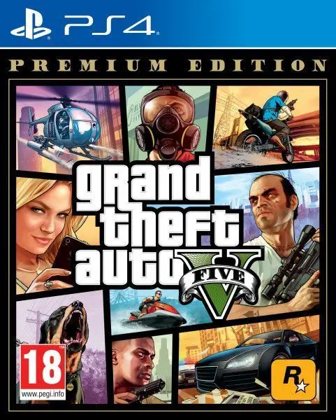 Видеоигра GTA: Grand Theft Auto 5 (V) Premium Edition Русская версия (PS4) | Электроника