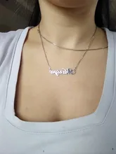 Sipuris, Collar personalizado con nombre, collares de acero inoxidable de Color acero para mujer, joyería personalizada para hombre, regalo de novia