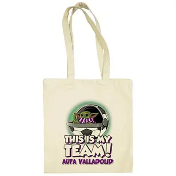 

Cloth bag spoof baby Yoda my soccer team Aupa Valladolid