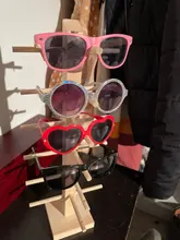 Nuevos soportes de estantería para gafas de sol, expositor de madera, soporte para puesto expositor, 9 tamaños, Material Natural