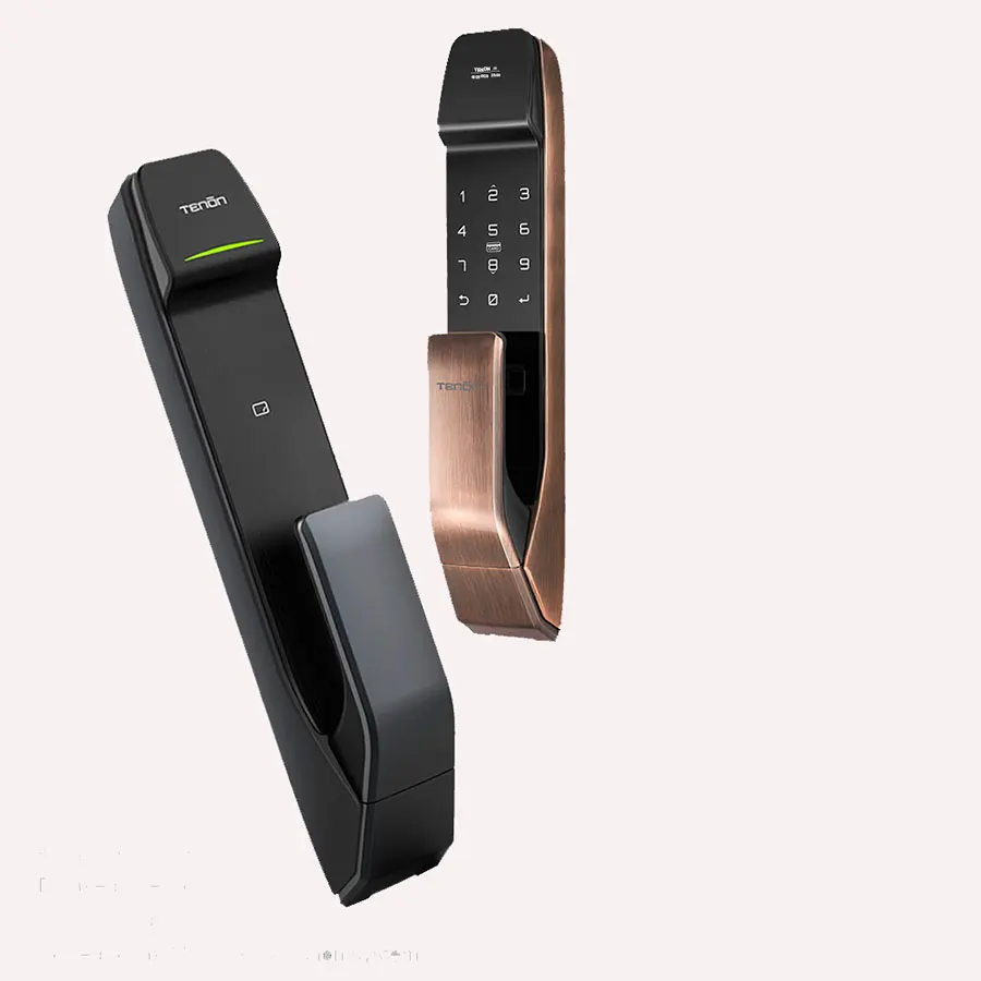 Tenon push&pull smart door lock fingerprint door lockthe 3rd generation electronic mortise with 3 invention patents Tenon push&pull smart door lock fingerprint door lockthe 3rd generation electronic mortise with 3 invention patents