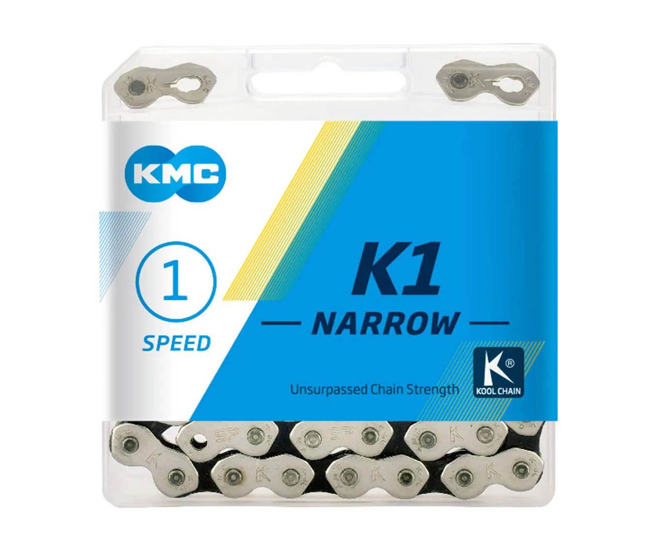 КМС Цепь K1 NARROW 1 ск. 1/2x3/32&quotх112&quot серебр./чёр. в торг.уп. | Спорт и развлечения