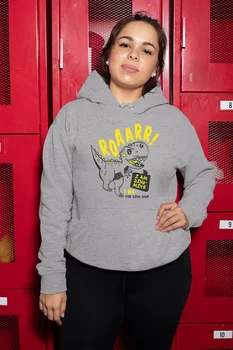 

Angemiel Wear Trex Dinosaur Gray Women 'S Hooded Sweatshirt