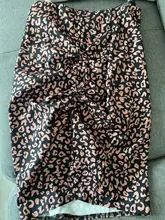 Falda Midi con estampado de leopardo para mujer, falda Sexy con cordón de cintura alta, ceñida, informal, para oficina, Primavera, 2021