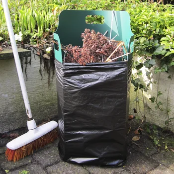 

Garbage bag holder for garden, camping, camper, caravan. PACK-BAG easy disinfection and cleaning. Trash can.