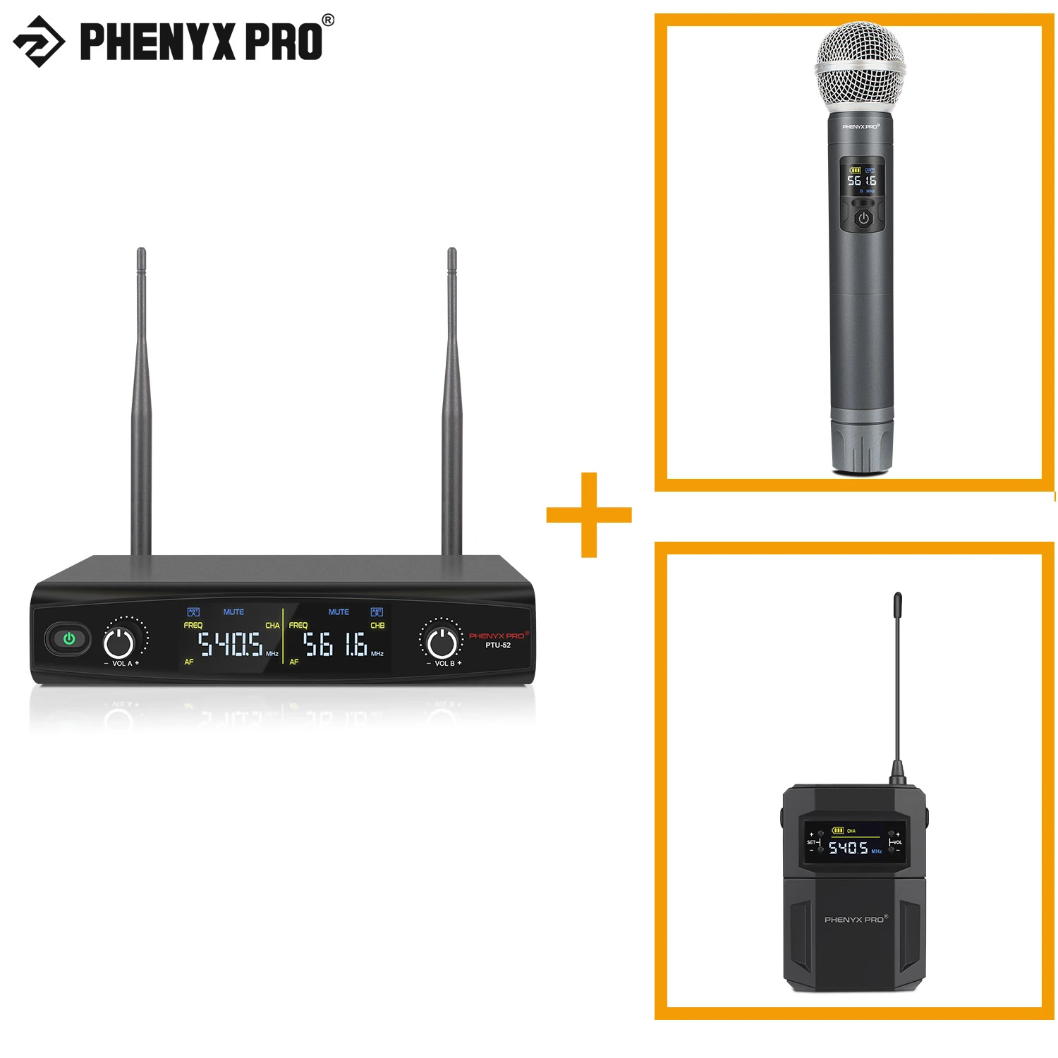 Phenyx Pro UHF Wireless Handheld Microphone System 30 Adjustable