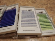 False-Lashes HBZGTLAD Curl 8-15mm Blue Yellow C/D Brand-New