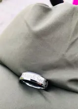 Anillos personalizados de acero inoxidable grabados con tu nombre texto firma escritura a mano hombres mujeres Unisex anillo de titanio