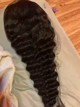 Pelucas de cabello humano brasileño para mujeres negras, 28, 30, 40 pulgadas, barato, con encaje Frontal 13x4, rizado, sin pegamento, Remy