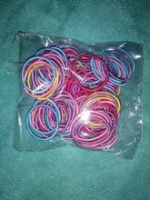 100 unids/bolsa nuevas chicas colorido elástica bandas de pelo de cola de caballo titular Scrunchies pelo cuerdas gomas de pelo accesorios