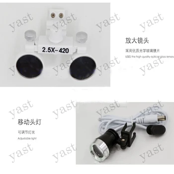 

2.5X Portable Medical Dental Loupe with LED Head Light Lamp replaceable glasses surgical operation magnifier
