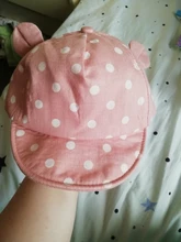Sombrero de sol con orejas para niños, gorra de béisbol con estampado de lunares para bebé, niño y niña, gorra de béisbol con orejas para fotografía de carretera, primavera y verano
