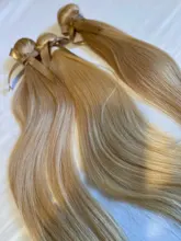 Mechones de cabello humano liso Remy brasileño con cierre, mechones de pelo negro perla rubio miel, 613 mechones, envío gratis