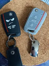 Funda de Gel de sílice para llave de coche, para Volkswagen Golf 7 mk7 Seat Ibiza Leon FR 2 Altea Azteca para Skoda Octavia 3 Tecla de botón