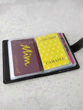 Tarjetero delgado de cuero PU para mujer, 26 tarjetas, tarjetero, monedero