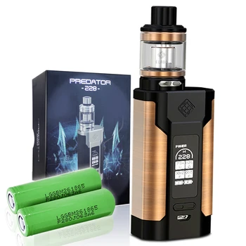 

Wismec Predator 228 Mod 228W with Elabo Triple 4.9ml Tank, Triple 0.2ohm Coil - Bronze