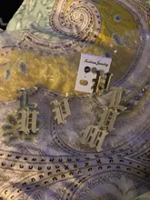 Pendientes de nombre Vertical personalizados para mujer, aretes con nombre personalizado, láser acrílico, bricolaje, joyería de letras C10