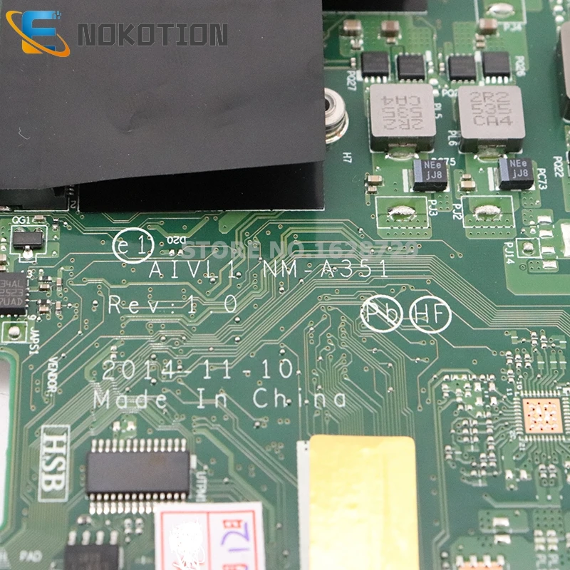 low cost  NOKOTION AIVL1 NM-A351 Main board For Lenovo Thinkpad L450 laptop motherboard SR23W i7-5500U CPU DD