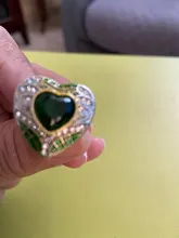 Anillo de mujer de circón con forma de corazón, joyería Vintage, anillos de cristal, accesorios para mujer, sortija de boda femenina