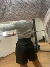 2020 Winter New Women Orange Color PU Bermuda Shorts Faux Leather Belted Shorts