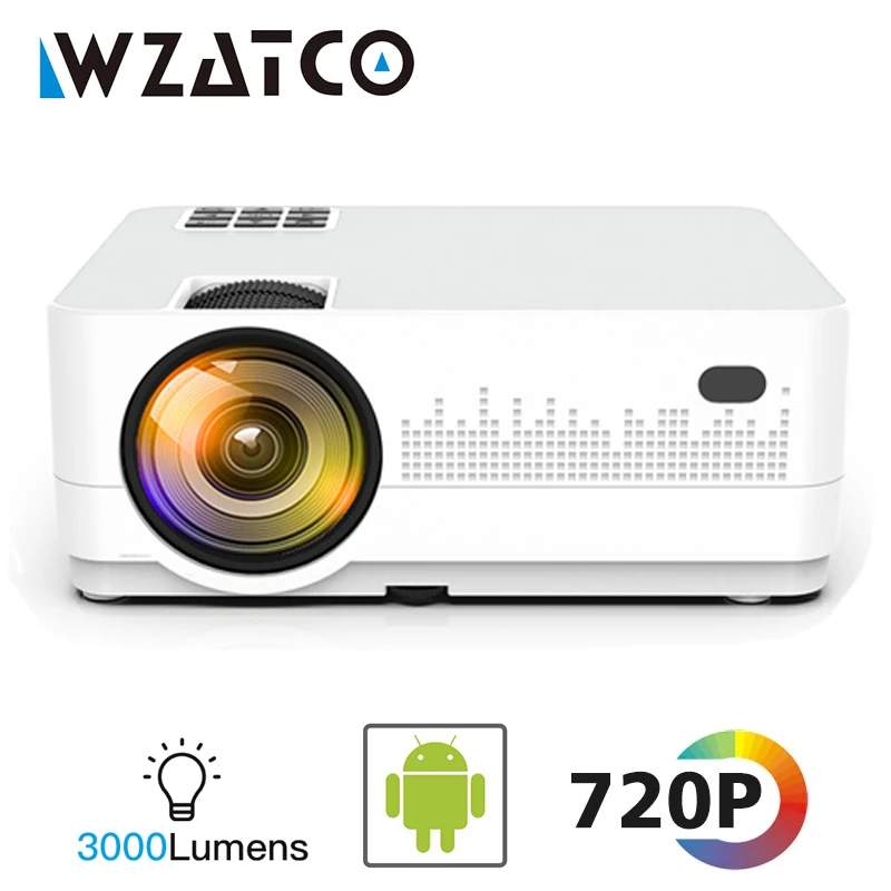 Wzatco HQ2 Led Projector 3000 Lumen Voor Full Hd Home Cinema 150Inch .