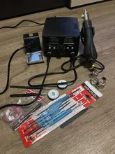 Estación de soldadura Digital LED 2 en 1, 800W, pistola de aire caliente, Estación de Reparación soldador eléctrico para teléfono, PCB, IC, SMD, BGA