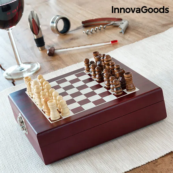 InnovaGoods шахматный винный набор(37 шт
